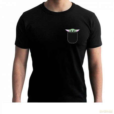 THE MANDALORIAN - Tshirt - Baby Yoda - man black - new fit (rozm. S)