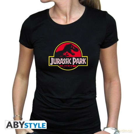 JURASSIC PARK - Tshirt Logo woman black