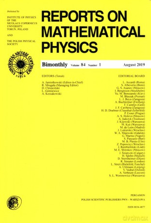 Reports on Mathematical Physics 84/1 Pergamon [KSIĄŻKA]