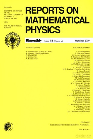 Reports on Mathematical Physics 84/2 Pergamon [KSIĄŻKA]