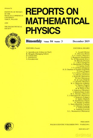 Reports on Mathematical Physics 84/3 Pergamon [KSIĄŻKA]