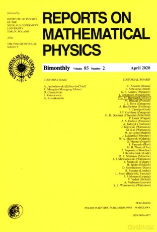 Reports on Mathematical Physics 85/2 Pergamon [KSIĄŻKA]