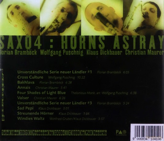 SAXO4: Horns Astray [CD]