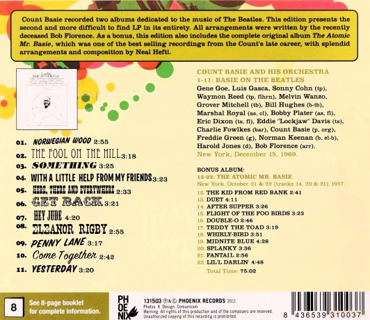 Count Basie: Count Basie on The Beatles + The Atomic Mr. Basie [CD]
