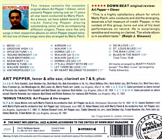 Art Pepper: Art Pepper + Eleven (Bonus Tracks) [CD]