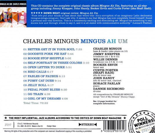 Charles Mingus: Ah Hum (Bonus Tracks) [CD]