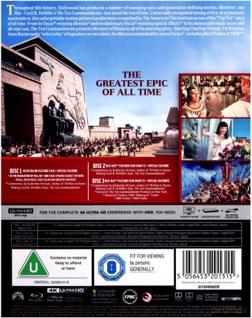 The Ten Commandments (Dziesięcioro przykazań) [Blu-Ray 4K]+[Blu-Ray]