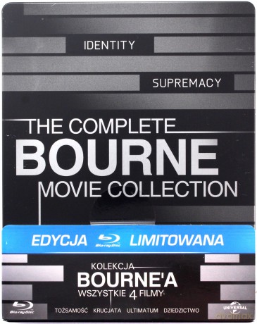 Tożsamość Bourne'a / Krucjata Bourne'a / Ultimatum Bourne'a / Dziedzictwo Bourne'a [BOX] [4xBlu-Ray]