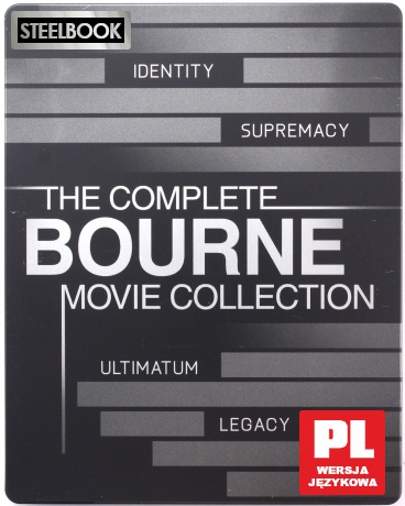 Tożsamość Bourne'a / Krucjata Bourne'a / Ultimatum Bourne'a / Dziedzictwo Bourne'a [BOX] [4xBlu-Ray]