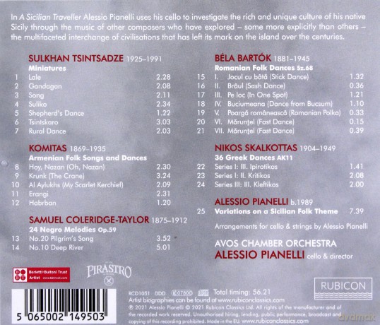 Alessio Pianelli Avos Chamber Orchestra: A Sicilian Traveller [CD]