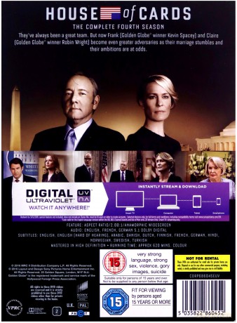 House Of Cards: Season 4 [4DVD]