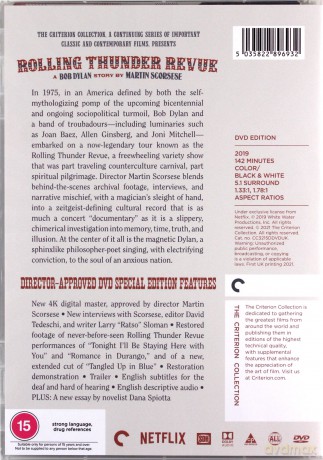 Rolling Thunder Revue: A Bob Dylan Story by Martin Scorsese (Rolling Thunder Revue: Opowieść o Bobie Dylanie od Martina Scorsese) [DVD]