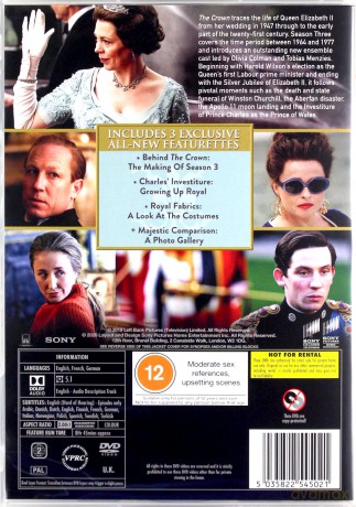 The Crown: Sezon 3 [4DVD]