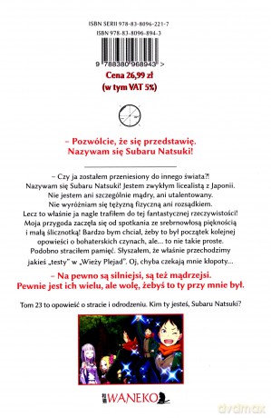 Re: Zero - Życie w innym świecie od zera (Tom 23) - Tappei Nagatsuki [KOMIKS]