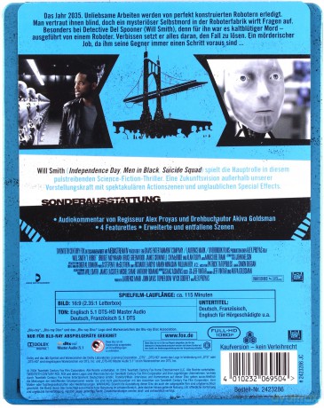 I, Robot (Ja, robot) (steelbook) [Blu-Ray]