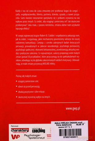Mała wielka zmiana - Robert B. Cialdini, Steve J. Martin [KSIĄŻKA]