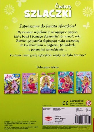Barbie Dreamtopia Ćwiczę szlaczki SZLB-1401 [KSIĄŻKA]