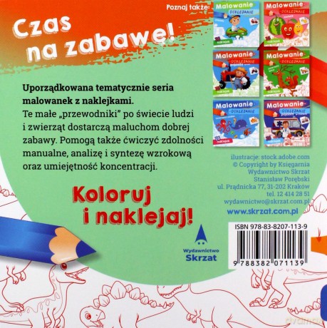 Dinozaury. Malowanie-doklejanie [KSIĄŻKA]