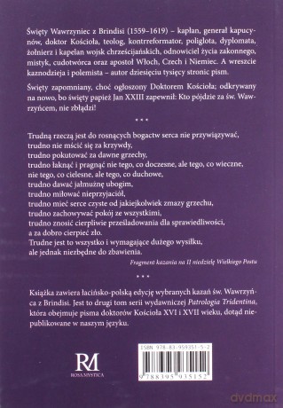 Kazania na Wielki Post i o św. Józefie - Wawrzyniec z Brindisi [KSIĄŻKA]
