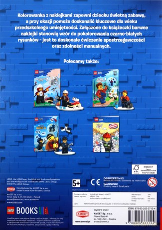 LEGO city Kolorowanka z naklejkami NA-6002 [KSIĄŻKA]
