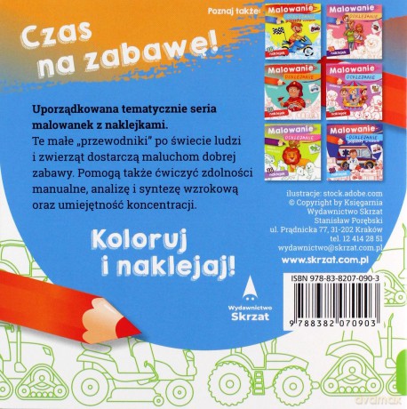 Pojazdy na wsi. Malowanie-doklejanie [KSIĄŻKA]