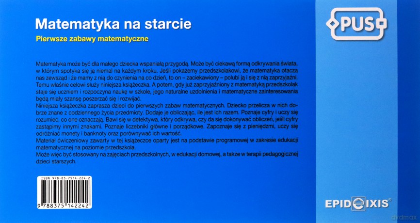 PUS Matematyka na starcie 2 Pierwsze zabawy matematyczne - Dorota Marcinkowska [KSIĄŻKA]