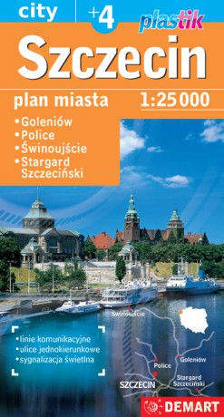 Szczecin mapa samochodowa plastik [KSIĄŻKA]