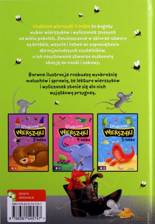 Ulubione wierszyki 3-latka - Julian Tuwim, Maria Konopnicka, Władysław Bełza [KSIĄŻKA]