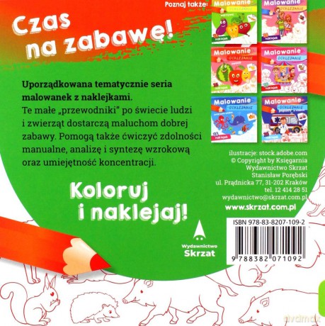 Zwierzęta leśne. Malowanie-doklejanie [KSIĄŻKA]