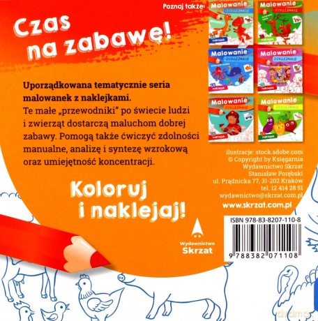 Zwierzęta na wsi. Malowanie-doklejanie [KSIĄŻKA]