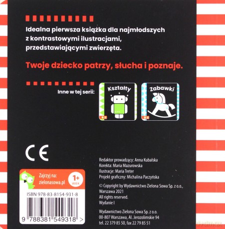 Zwierzęta. Książki kontrastowe [KSIĄŻKA]