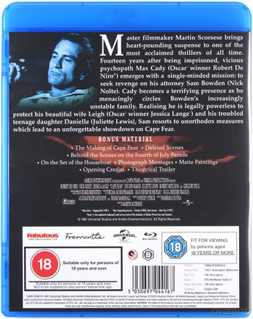 Cape Fear (Przylądek strachu) [Blu-Ray]