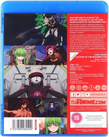 Code Geass: Lelouch of The Re;Surrection - Collector's Edition [3xBlu-Ray]