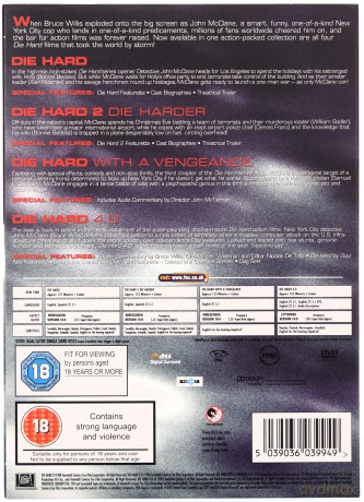 Szklana pułapka 1-4 [BOX] [4DVD]