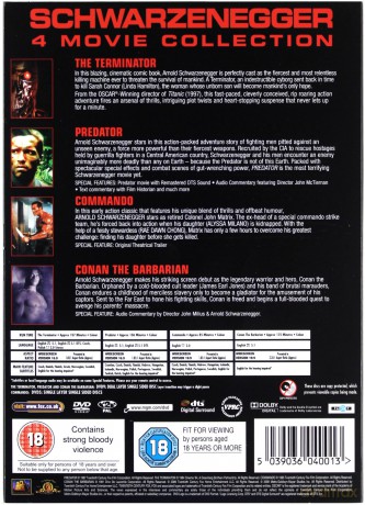 Predator / The Terminator / Commando / Conan The Barbarian [BOX] [4DVD]