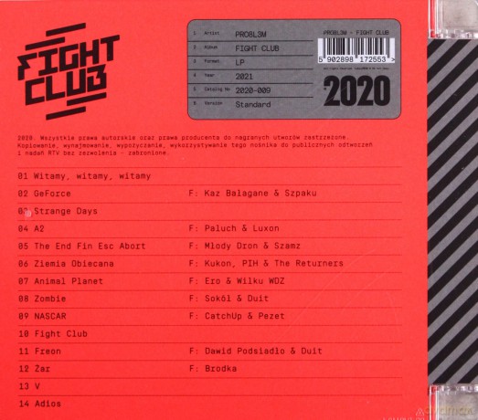 PRO8L3M: Fight Club [CD]