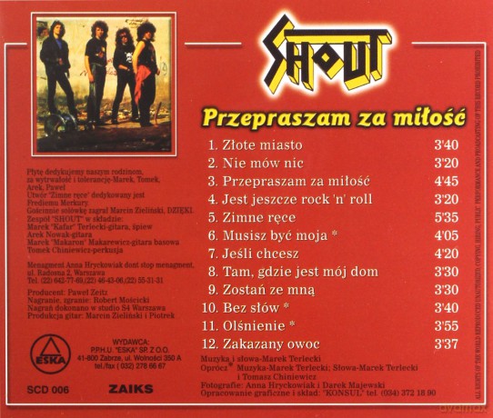 Shout: Przepraszam Za Miłość [CD]
