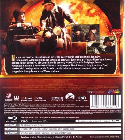 Indiana Jones i Ostatnia Krucjata [Blu-Ray]
