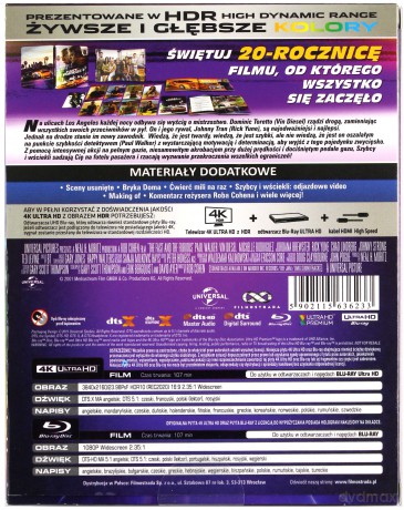 Szybcy i wściekli (steelbook) [Blu-Ray 4K]+[Blu-Ray]