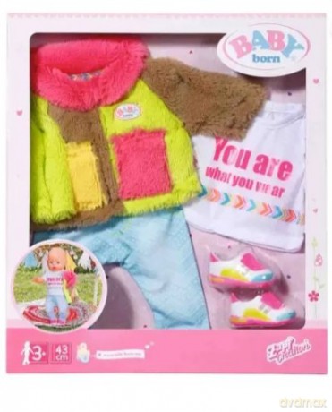 BABY BORN Kolorowy płaszcz 43 cm