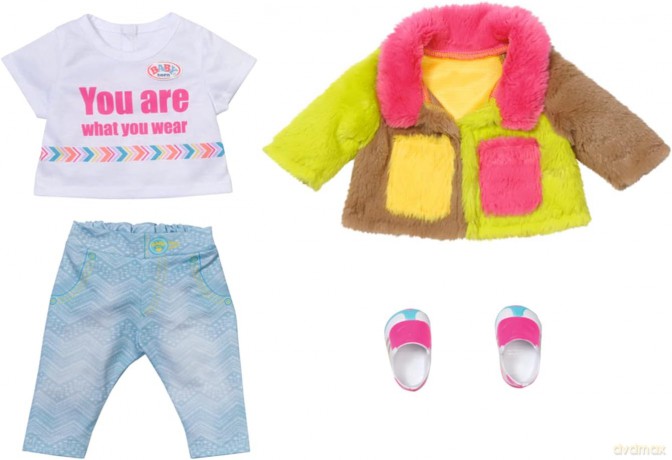 BABY BORN Kolorowy płaszcz 43 cm