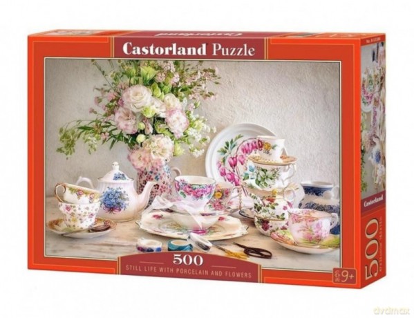 CASTORLAND 500 el. Porcelana i kwiaty [PUZZLE]