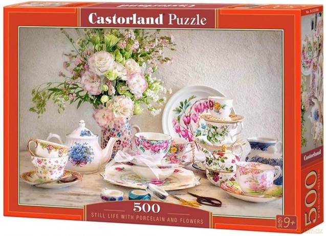 CASTORLAND 500 el. Porcelana i kwiaty [PUZZLE]