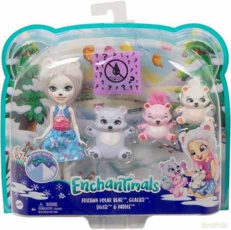 Lalka Enchantimals Rodzina Wielopak Misie Polarne