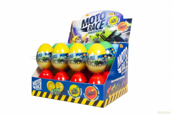 Moto Race motorek w jajku 24sztuki/display [FIGURKA]