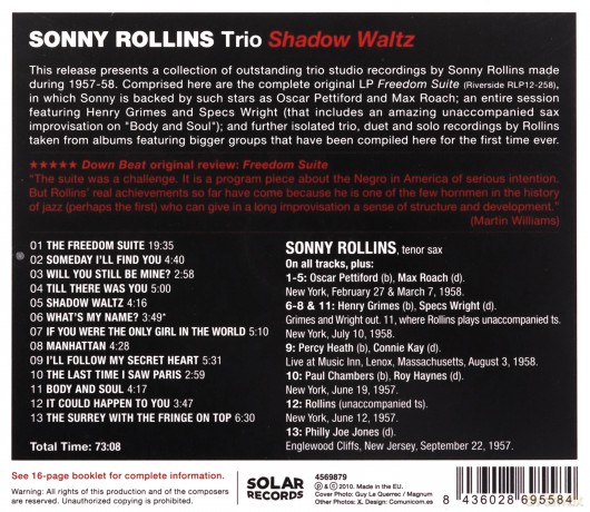 Sonny Rollins Trio: Shadow Waltz [CD]