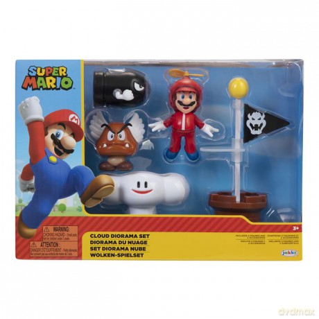 Super Mario Zestaw Cloud Diorama z 6,5 cm figurkami