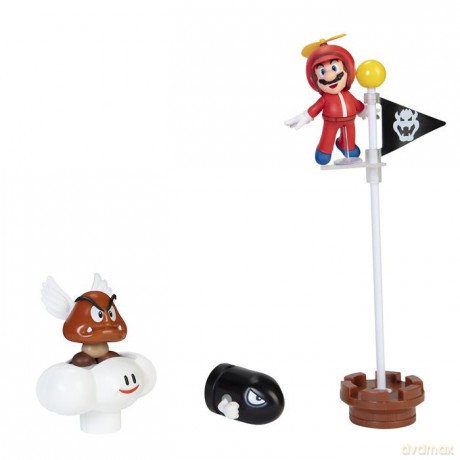 Super Mario Zestaw Cloud Diorama z 6,5 cm figurkami
