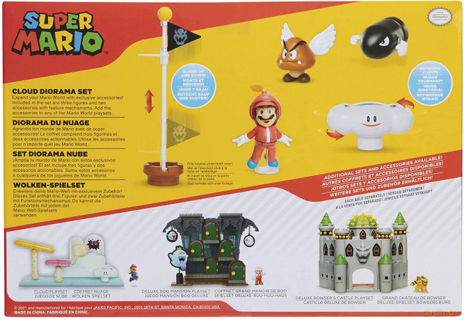 Super Mario Zestaw Cloud Diorama z 6,5 cm figurkami