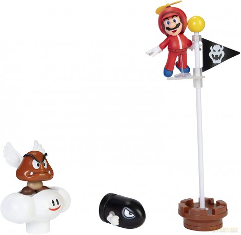 Super Mario Zestaw Cloud Diorama z 6,5 cm figurkami